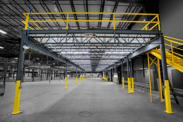 production mezzanine w beam in manufacturing setting 10