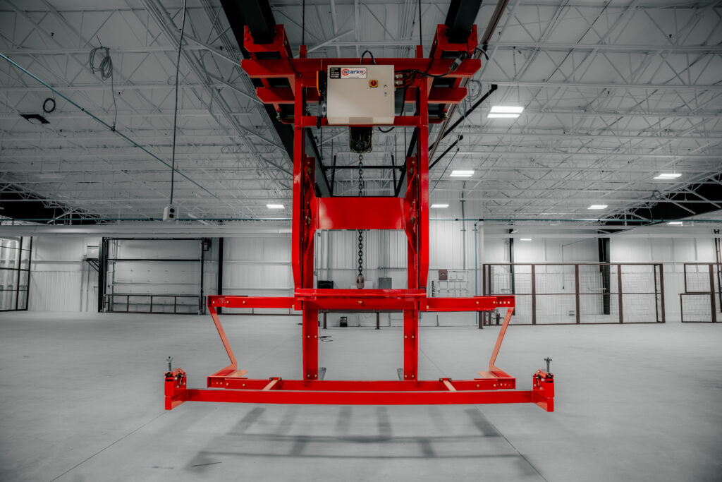 pwi decking lifter in manufacturing setting