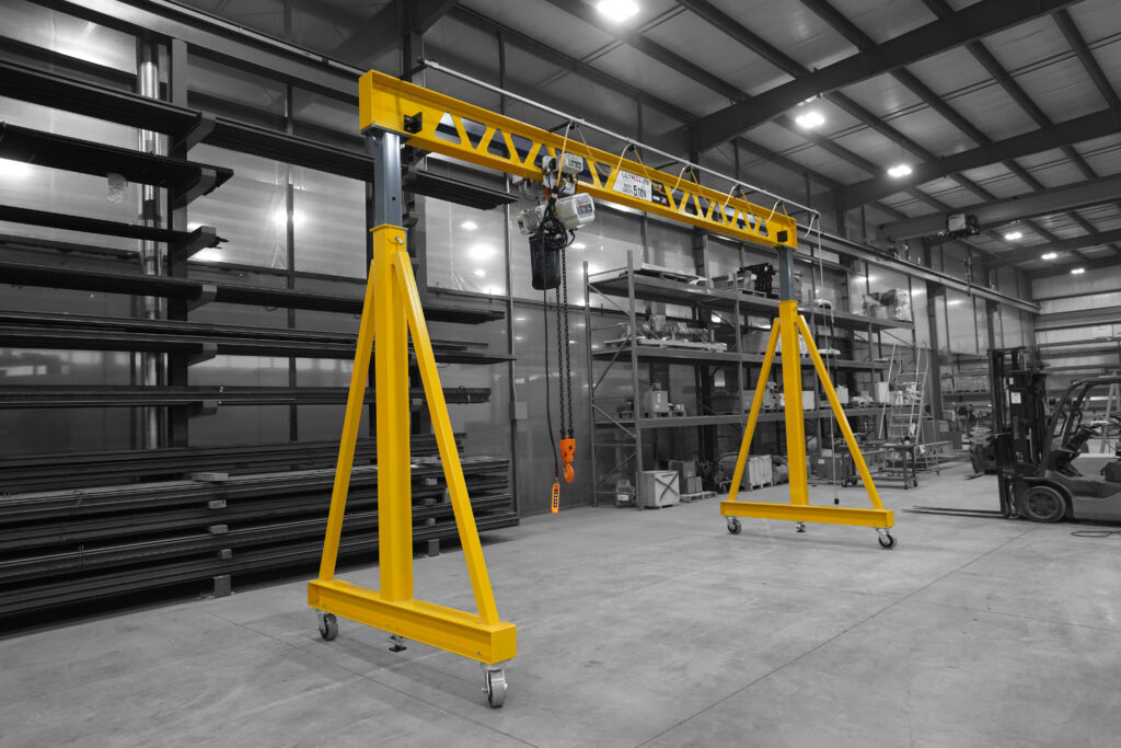 pwi ultra lite telescoping gantry crane full left